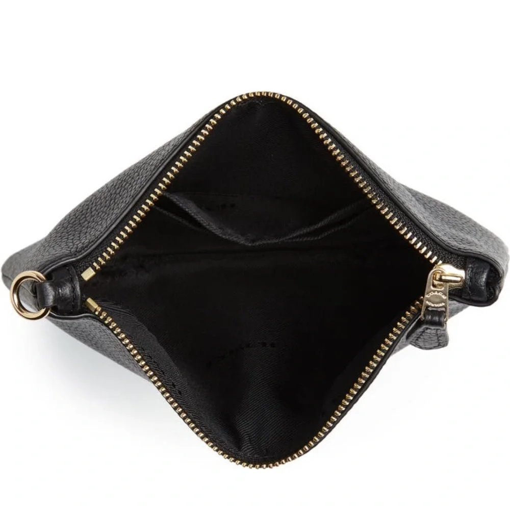 Coach pebbled leather wristlet black authentic - Picture 4 of 15